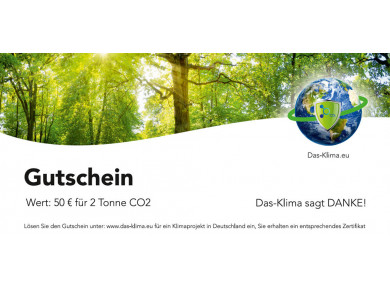 Gutscheine CO2 Zertifkate -...